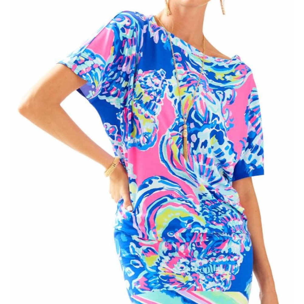 Lilly Pulitzer Lowe Dress Multi Costal Retreat XL